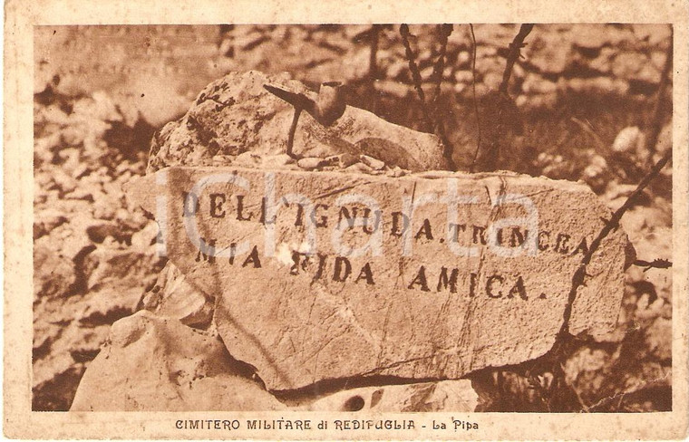 1930 ca FOGLIANO REDIPUGLIA (GO) Cimitero militare La pipa *Cartolina FP NV