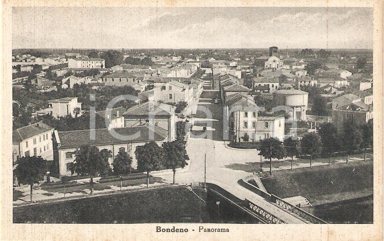 1930 ca BONDENO (FE) Veduta panoramica del paese *Cartolina FP NV