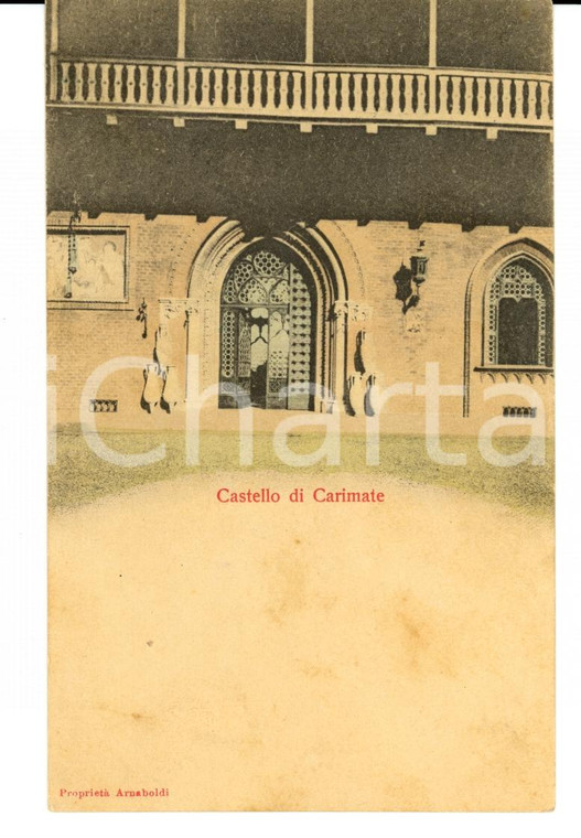 1900 CARIMATE (CO) Portale del castello Cartolina FP NV