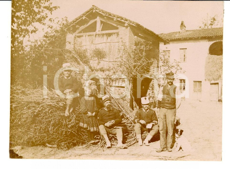 1910 GODIASCO (PV) Banda 43° Reggimento FANTERIA suonatori in cascina *Foto
