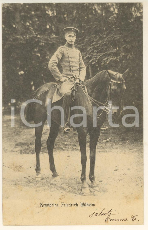 1908 Kronprinz Friedrich Wilhelm - Deutscher Kaiser Photo - Postcard