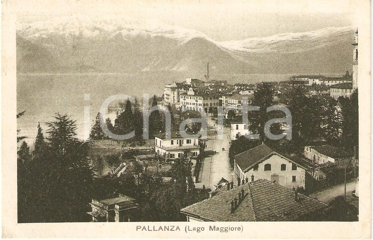 1927 Lago Maggiore VERBANIA Panorama PALLANZA *Cartolina FP VG