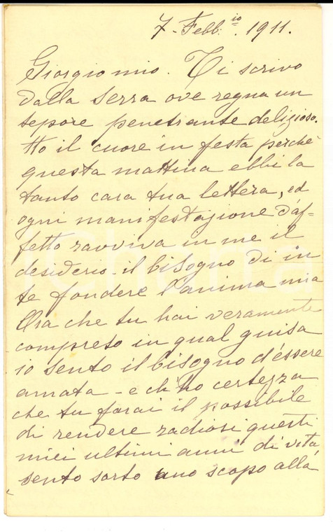 1911 GENOVA Marchesa Augusta PLATTIS contro la compagna del figlio *Autografo