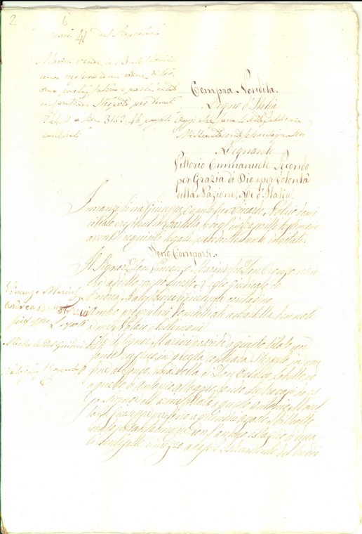 1864 BARLETTA Vincenzo MARINI vende fondo rustico in contrada STERPETO 