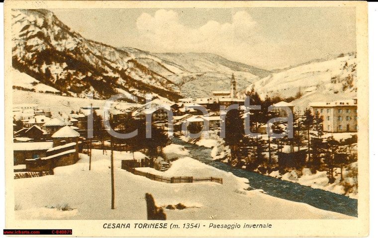 1929 Cesana Torinese - Paesaggio invernale *FP VG