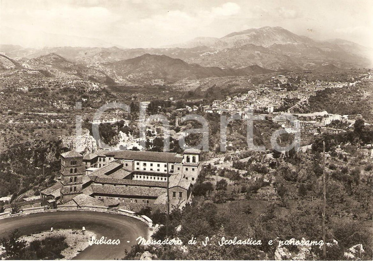 1955 SUBIACO (RM) Monastero di SANTA SCOLASTICA *Cartolina FG VG