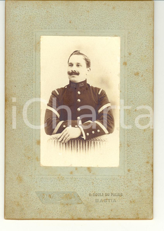 1880 BASTIA (Corse) Ritratto di militare P. VIACARA