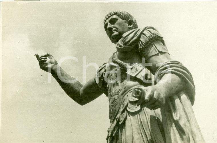 1935 ca ANCONA Statua di TRAIANO donata alla città dal DUCE *Fotografia