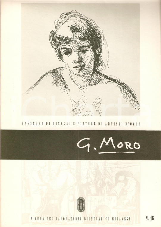 1957 MILANO Laboratorio bioterapico milanese - Pittore Gino MORO *3 stampe