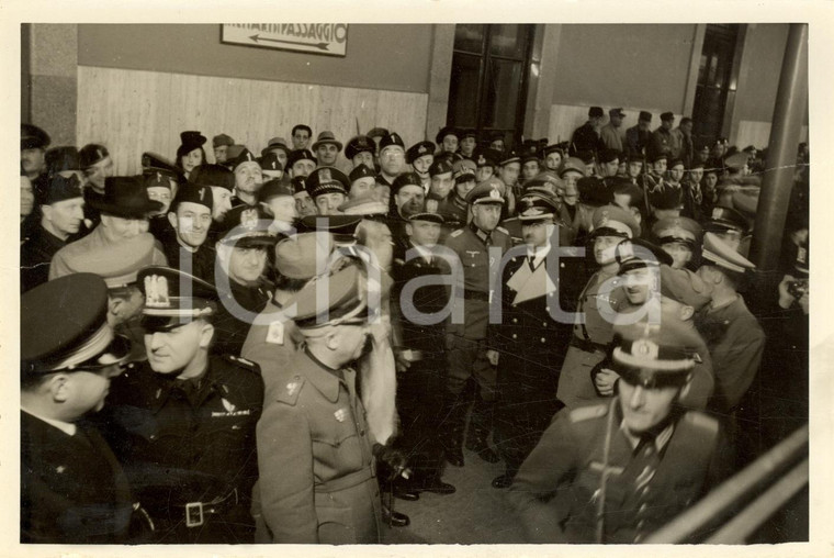 1940 GENOVA WW2 Feriti tedeschi alla stazione ferroviaria FOTOGRAFIA