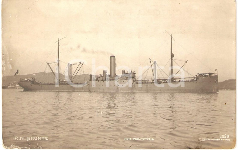 1920 ca LA SPEZIA - MARINA MILITARE Regia nave BRONTE *Fotografia