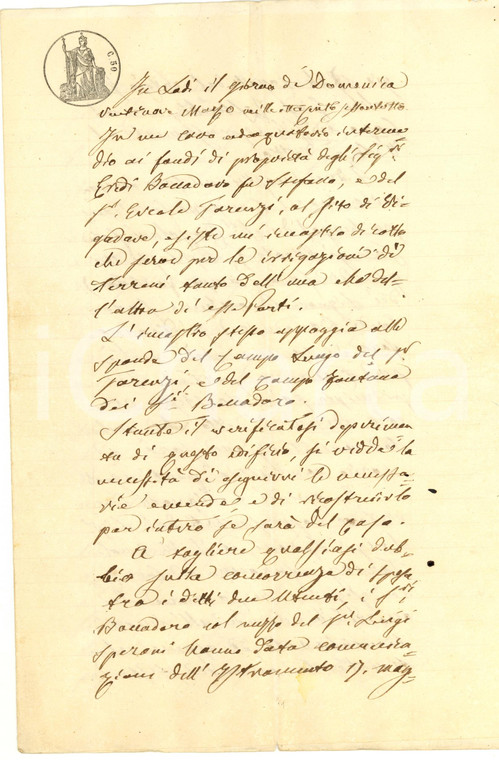 1868 LODI Lite Ercole TARENZI per cavo adacquatorio