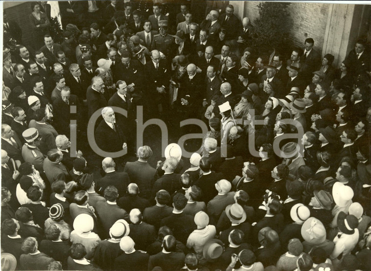 1931 ROMA VI Fiera del Libro - Balbino GIULIANO e folla all'inaugurazione *Foto