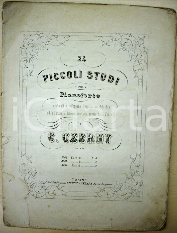 1850 ca Carlo CZERNY 24 Piccoli studi per pianoforte