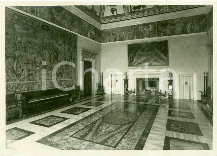 1939 ROMA Salone di Villa MADAMA per visita CHAMBERLAIN e Lord HALIFAX *Foto