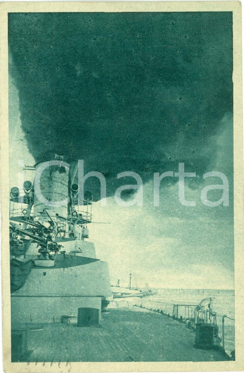 1922 MARINA ITALIANA Sul ponte di una DREADNOUGHT *Cartolina FP VG