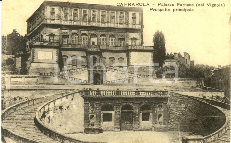 1918 CAPRAROLA (VT) Prospetto principale PALAZZO FARNESE (del VIGNOLA) * FP VG
