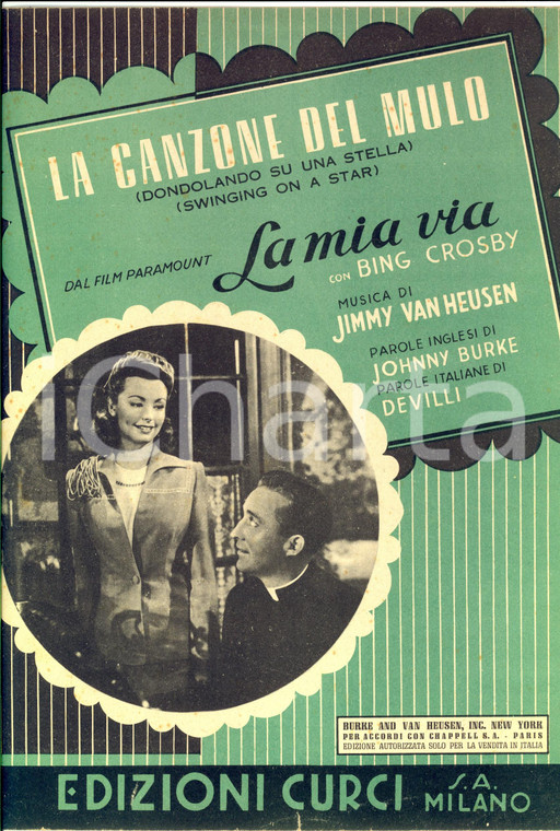 1944 Jimmy VAN HEUSEN La canzone del mulo dal film 'La mia via' *Spartito