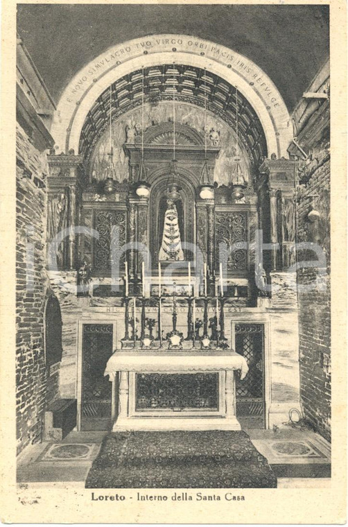 1947 LORETO (AN) Interno del santuario della SANTA CASA *Cartolina  FP VG