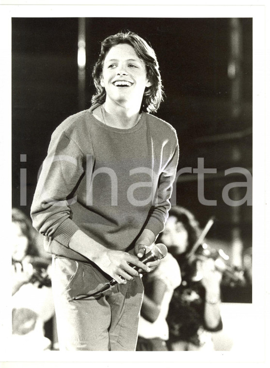 1985 FESTIVAL DI SANREMO Luis MIGUEL sul palco dell'Ariston *Foto 18x24 cm