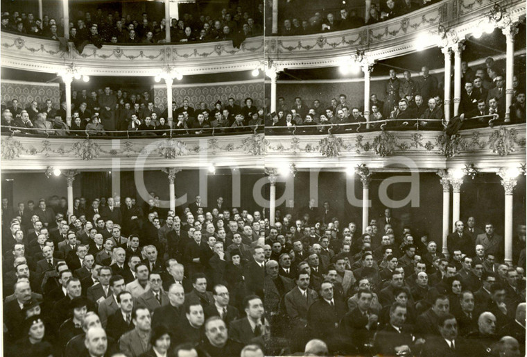 1937 MILANO Teatro FILODRAMMATICI - Autarchia - Raduno Commercianti *FOTO DOPPIA