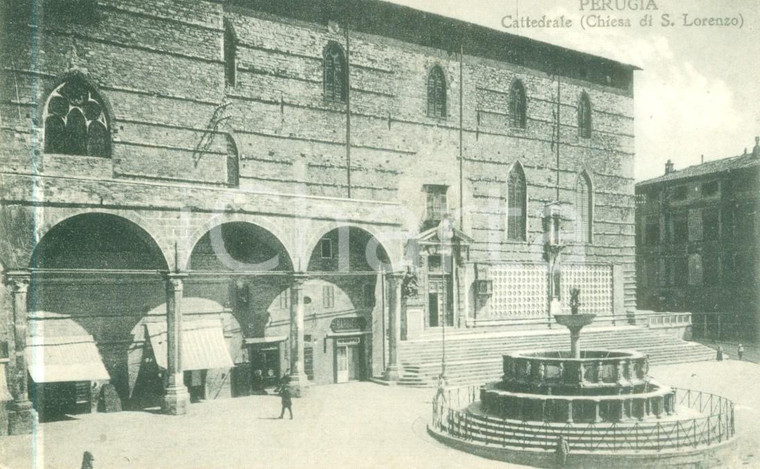 1920 ca PERUGIA Cattedrale Chiesa di SAN LORENZO *Cartolina FP NV