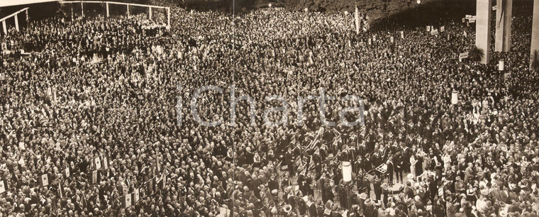 1936 MILANO Folla attende inaugurazione VI TRIENNALE *Fotografia DOPPIA