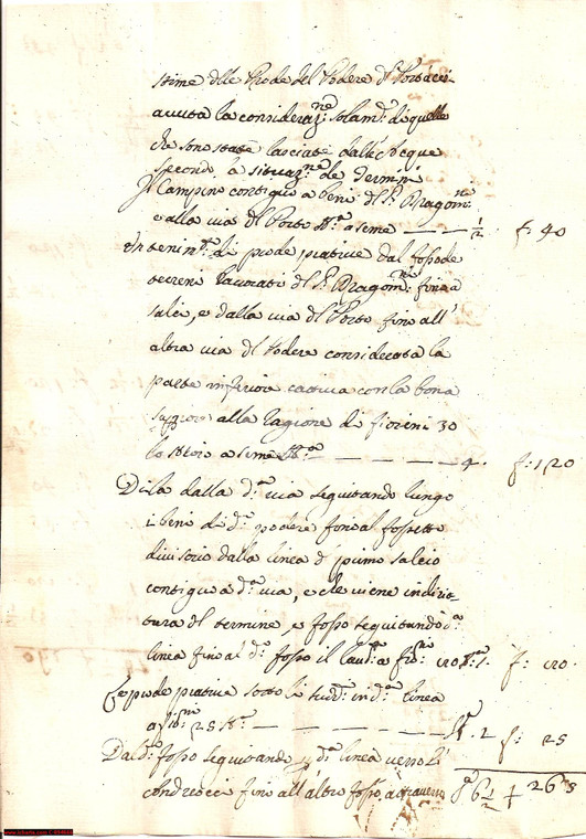 1715 PORTO A CESA AR Stima prode del podere DRAGOMANNI