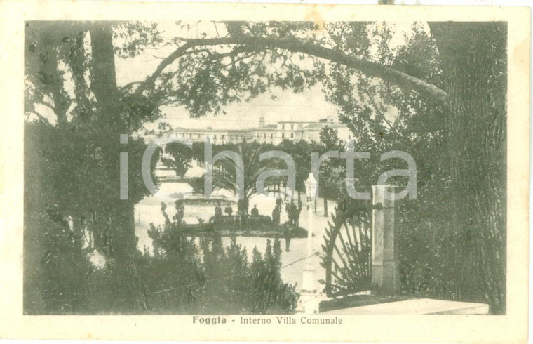 1935 ca FOGGIA L'interno della Villa Comunale *Cartolina FP NV