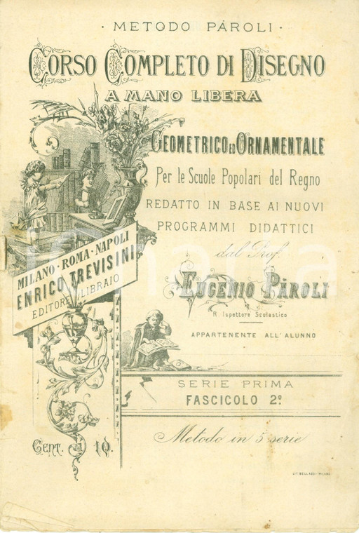 1920 ca Eugenio PAROLI Corso completo di disegno a mano libera *Fascicolo 2