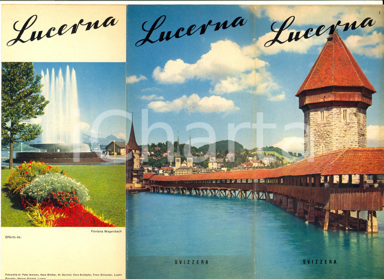 1960 LUCERNE (SUISSE) Pieghevole TURISMO ILLUSTRATO Italiano - Mappa 