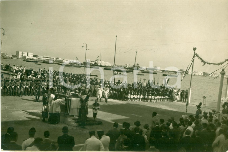 1926 TRIPOLI Messa al porto per rimpatrio salme Caduti *Fotografia