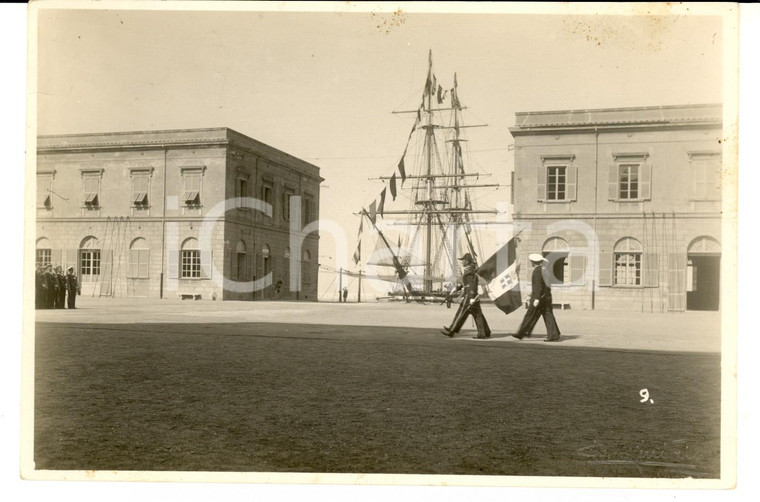 1930 ca LIVORNO Cerimonia all'ACCADEMIA NAVALE *Foto B. MINIATI 18x12 cm