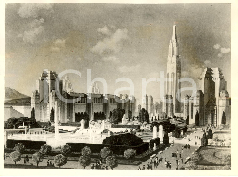 1939 SAN FRANCISCO Rendering Golden Gate International Exhibition *Foto coeva