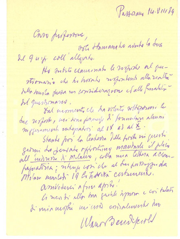 1969 PASSIRANO (BS) Mario BENDISCIOLI esamina il lavoro di un collega *Autografo