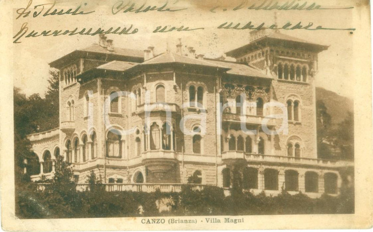 1941 CANZO (CO) Veduta di Villa MAGNI in BRIANZA *Cartolina FP VG