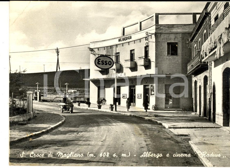 1967 SANTA CROCE DI MAGLIANO Albergo e cinema RADIUS *Cartolina pubblicità ESSO