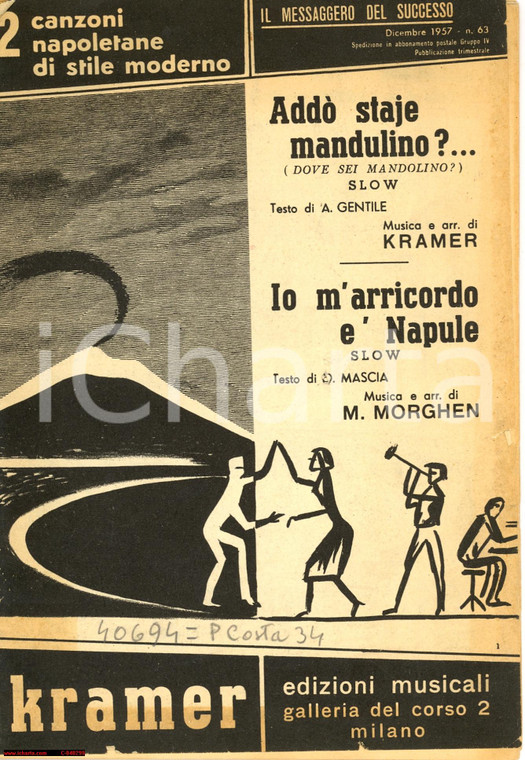 1957 Canzoni napoletane Addò staje mandulino - rivista