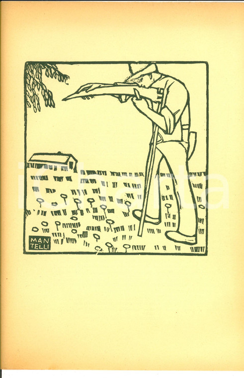 1936 Emilio MANTELLI Agricoltore  *Stampa da L'EROICA n° 217-218 24x33 cm