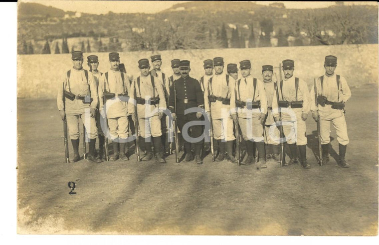 1915 ca WW1 FRANCE Militari di pattuglia *Foto cartolina LEROY DRAGUIGNAN