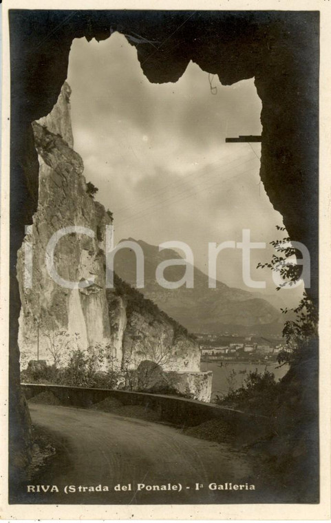1930 ca RIVA DEL GARDA (TN) Prima galleria della strada del PONALE *Cartolina NV