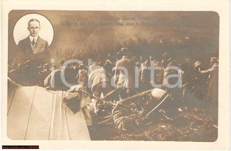 1910 Geo Chàvez trasvolatore Alpi, incidente mortale