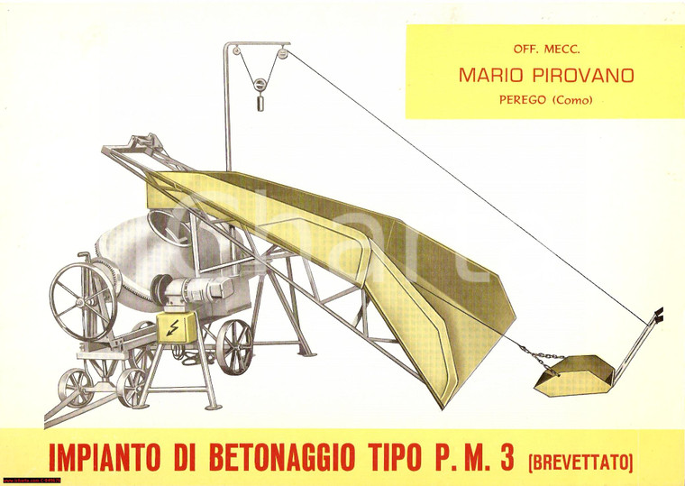 1960 circa PEREGO LC Betonaggio Officine Mario PIROVANO