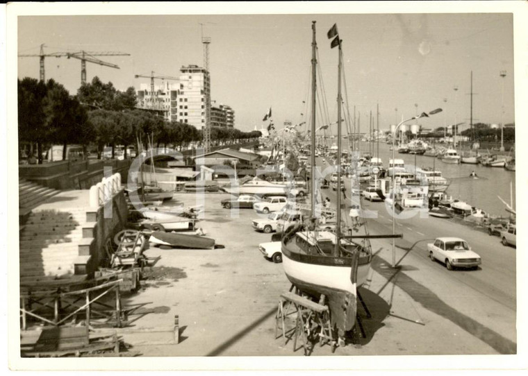 1960 ca PESCARA Veduta del Porto CANALE con barche e cantiere *Foto 15x11