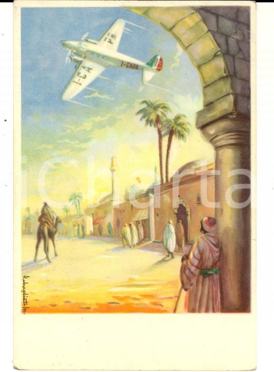 1940 ca MILANO Aeroplani CAPRONI Modello 3/3 *Cartolina Illustrata RABAGLIATI