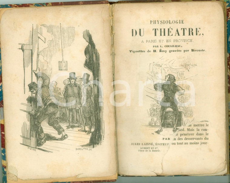 1841 Jean Joseph Louis COUAILHAC Physiologie du Théatre à PARIS I ed. ILLUSTRATA