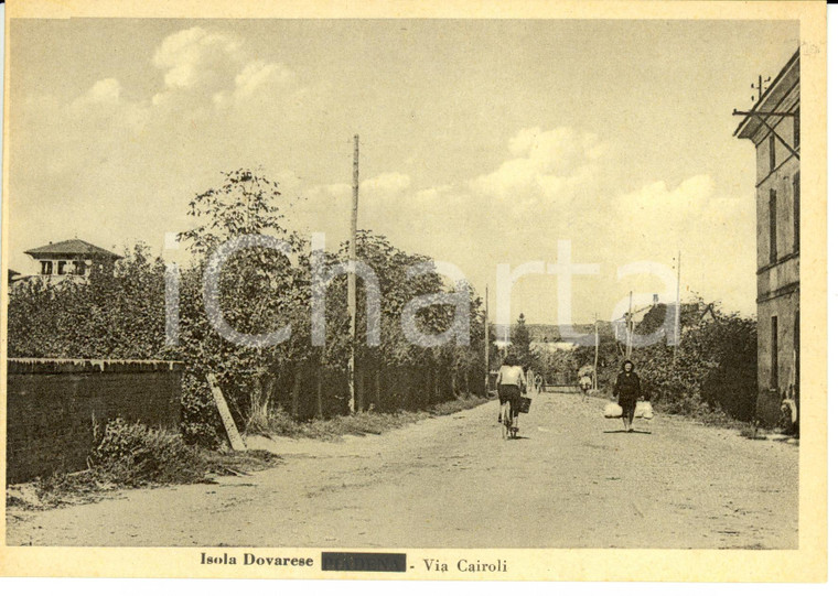 1950 ca ISOLA DOVARESE (CR) Via Cairoli *Cartolina postale FG NV