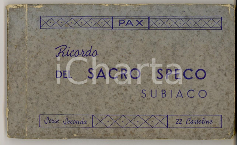 1930 ca SUBIACO Ricordo del Sacro Speco -  Libretto 12 cartoline *INCOMPLETO