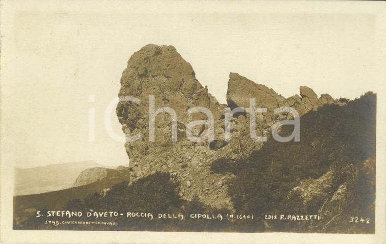 1913 SANTO STEFANO D'AVETO (GE) Roccia della CIPOLLA *Cartolina postale FP VG