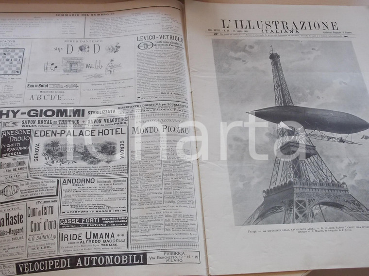 1901 L'ILLUSTRAZIONE ITALIANA RACCONIGI e i Savoia *Sovracoperta n° 29
